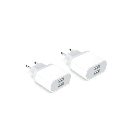 Conjunto de 2 cargadores USB A de 10,5 W con enchufe rápido para iPhone 15, 14, 13, 12, 11, Pro Max, SE, XS, XR, 8 Plus, Samsung Galaxy, iPad, teléfonos, Android, Adaptador de pared de alimentación